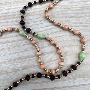 Noonday Paper bead Wrap Necklace